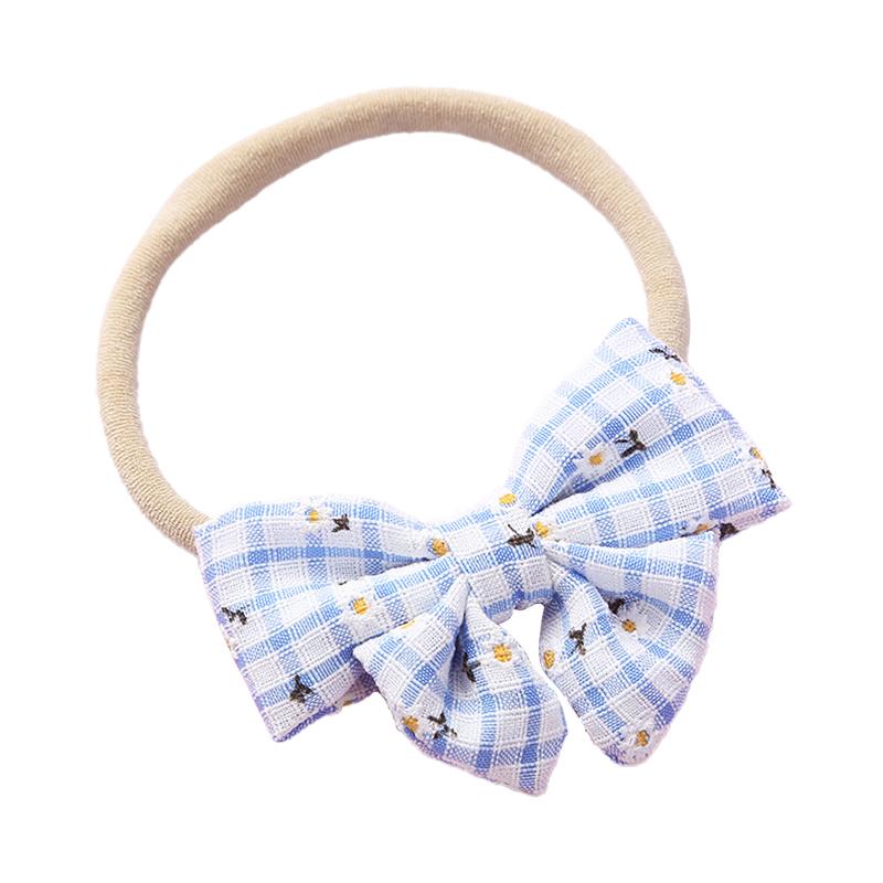 Girl Plaid Bow Decor Headband