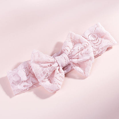 Baby Lace Solid Color Bow Headband