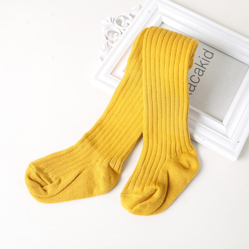 Baby Kid Girl Solid Color Ribbed Tights Wholesale