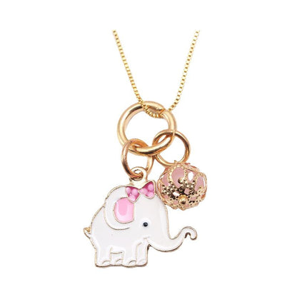 Girl Elephant Pendant Necklace  Wholesale 82941543