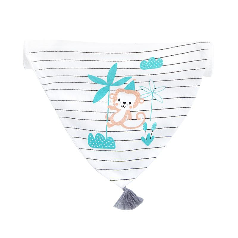 Baby Cotton Bib Cartoon Pom Pom Triangle  Wholesale