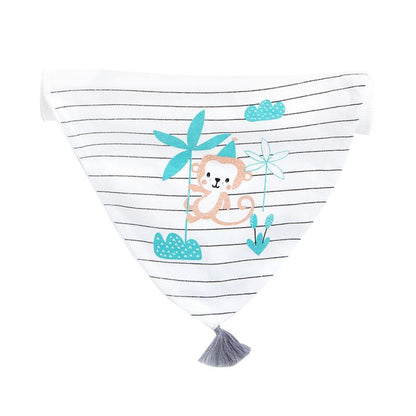 Baby Cotton Bib Cartoon Pom Pom Triangle  Wholesale