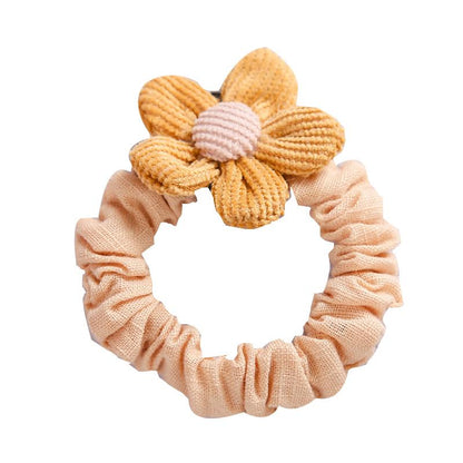 Kid Girl Flower Decor Scrunchies