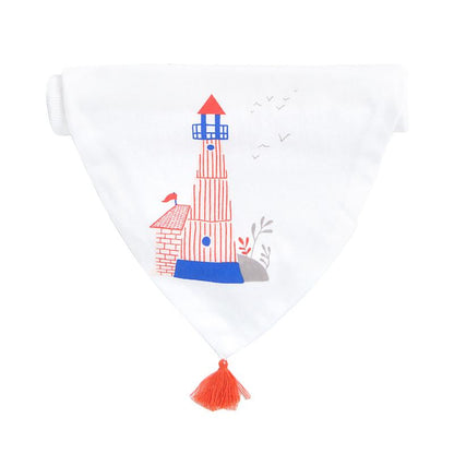 Baby Cotton Bib Cartoon Pom Pom Triangle  Wholesale