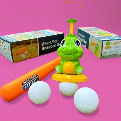 New Children's Sports Cartoon Dinosaur Baseball Set