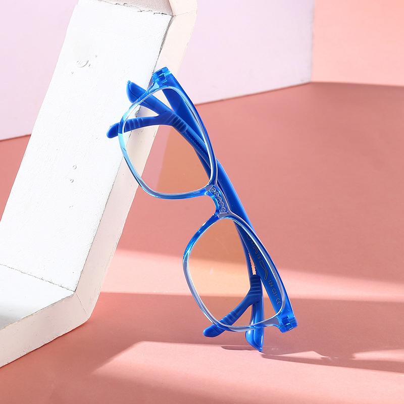 Kid Blue Light Blocking Solid Color Frame Glasses  Wholesale