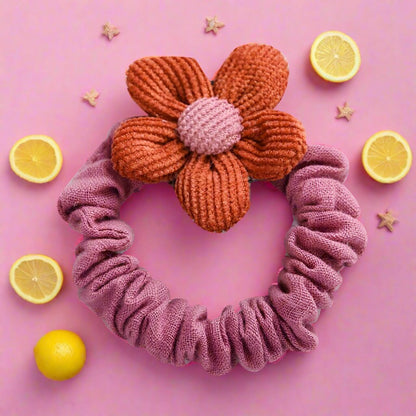 Kid Girl Flower Decor Scrunchies