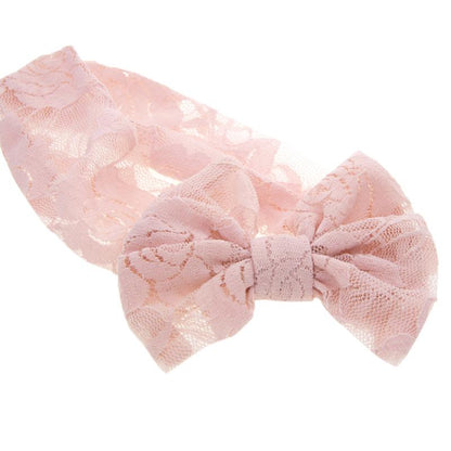 Baby Lace Solid Color Bow Headband