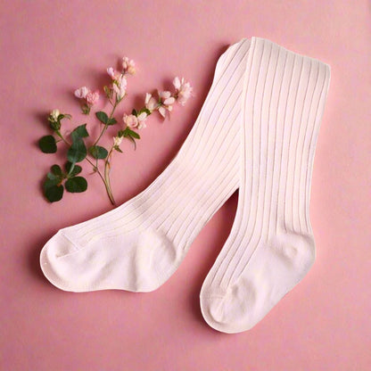 Baby Kid Girl Solid Color Ribbed Tights Wholesale