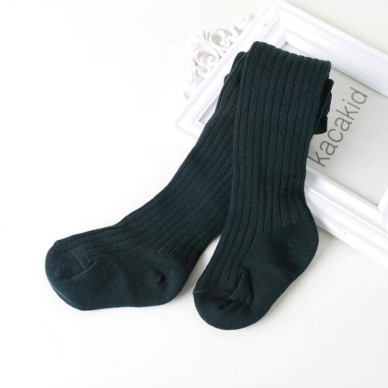 Baby Kid Girl Solid Color Ribbed Tights Wholesale