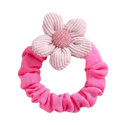 Kid Girl Flower Decor Scrunchies