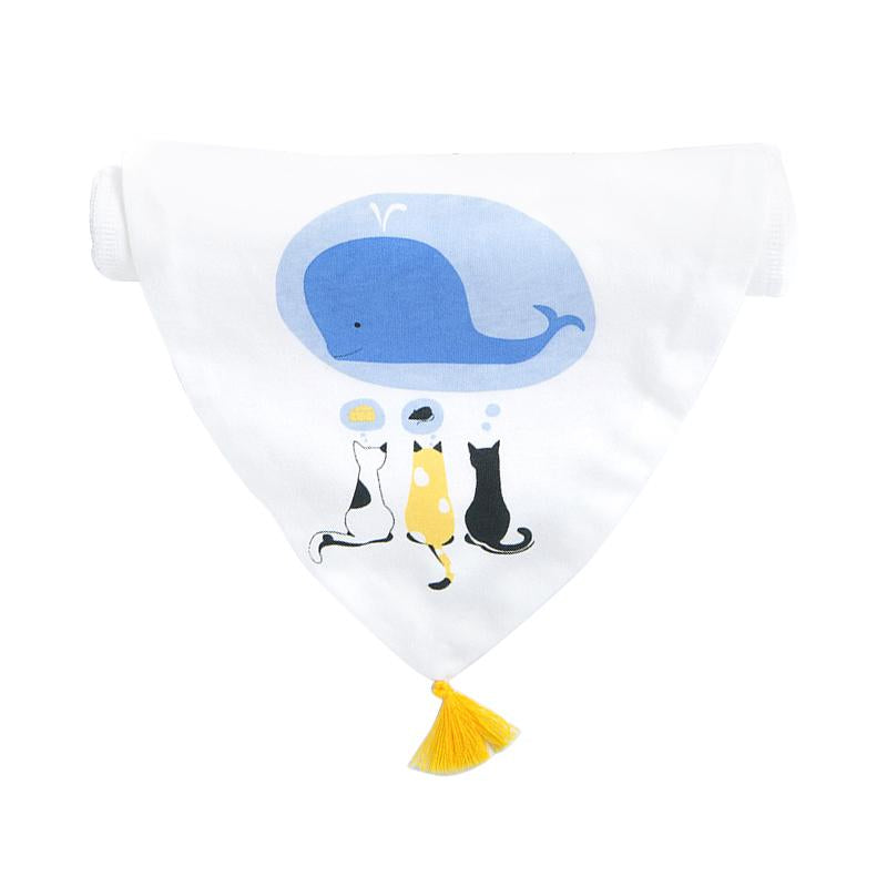 Baby Cotton Bib Cartoon Pom Pom Triangle  Wholesale