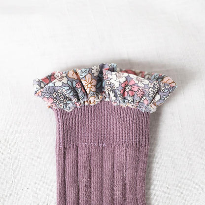 Girl Socks Foral Trim Wholesale 01961271