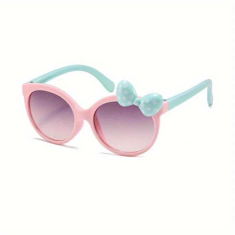 Trendy Round Frame Fashion Glasses With Fresh Bow Decor