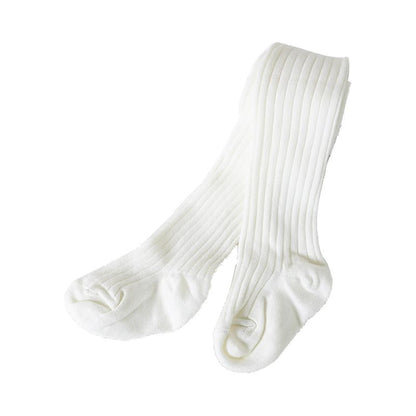 Baby Kid Girl Solid Color Ribbed Tights Wholesale