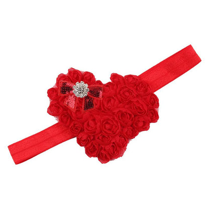 Bow Love Heart Baby Headband
