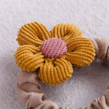 Kid Girl Flower Decor Scrunchies