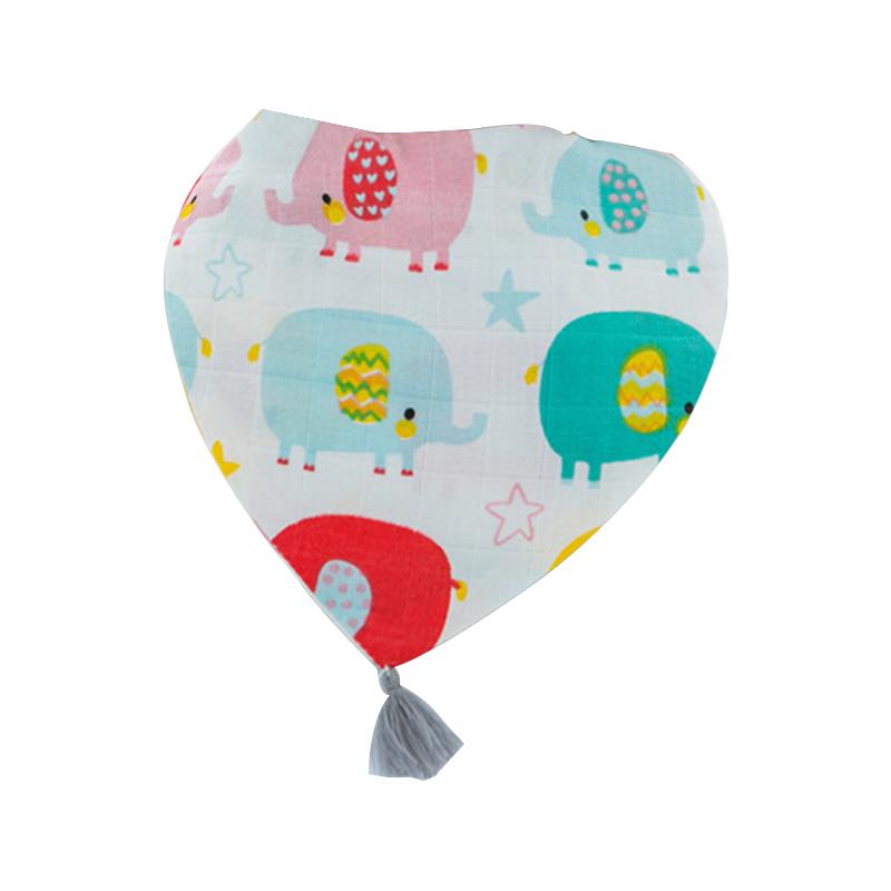 Baby Cotton Bib Cartoon Pom Pom Triangle  Wholesale