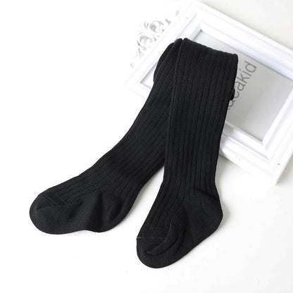 Baby Kid Girl Solid Color Ribbed Tights Wholesale