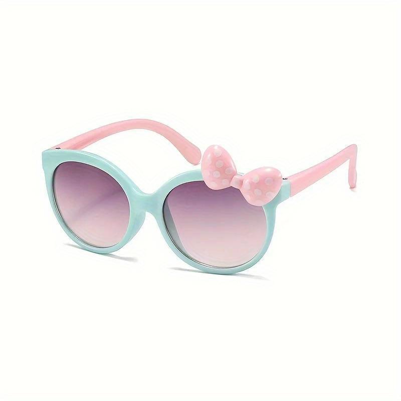 Trendy Round Frame Fashion Glasses With Fresh Bow Decor