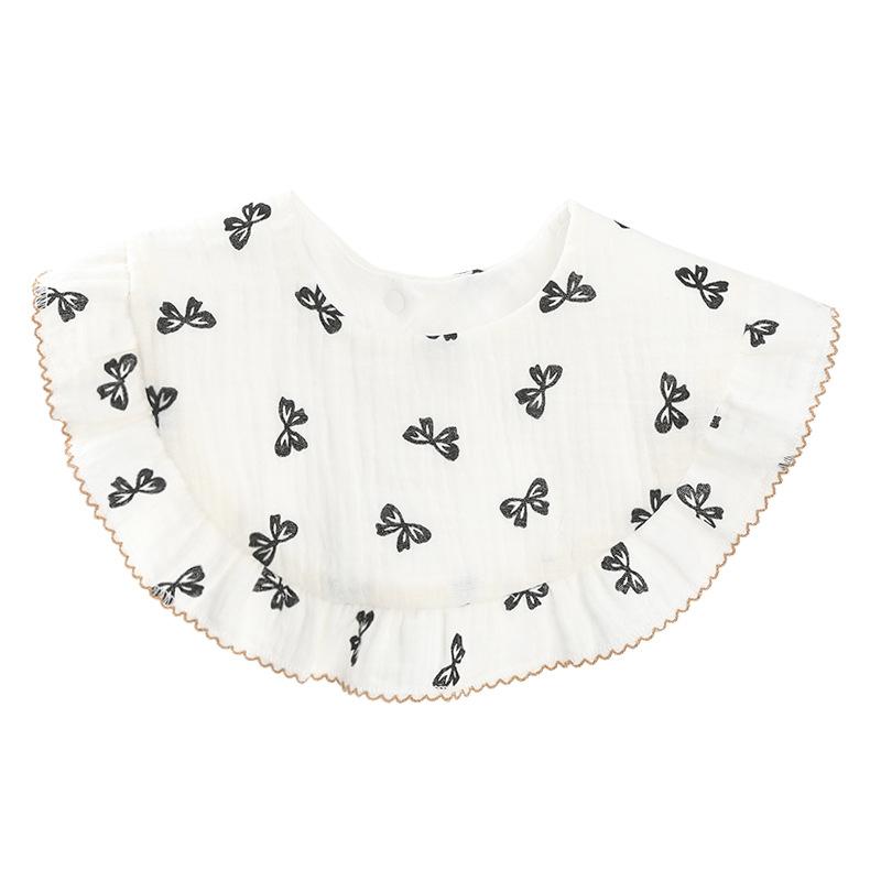 Baby Unisex Rainbow Love heart Polka dots Print Baby Bibs