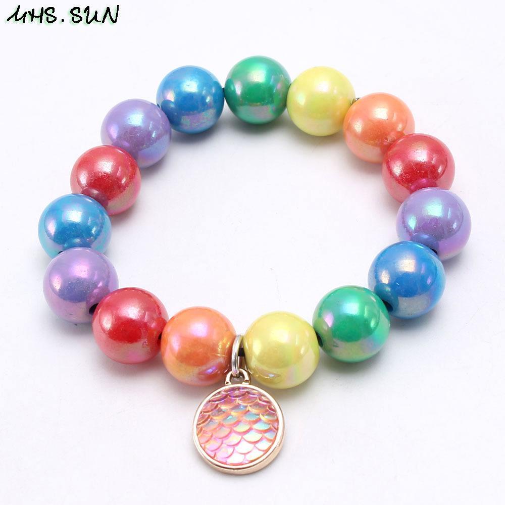 Rainbow Beaded Bracelet for Children