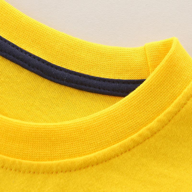 Knitted cartoon printed children's T-shirt round neck Pullover