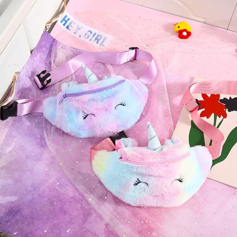 Children's Unicorn  Plush Purse Student Cute Chest Bag