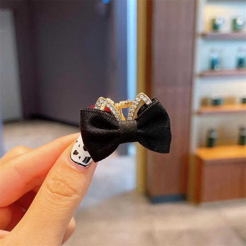 Children's Bow Rhinestone Crown Hairpin