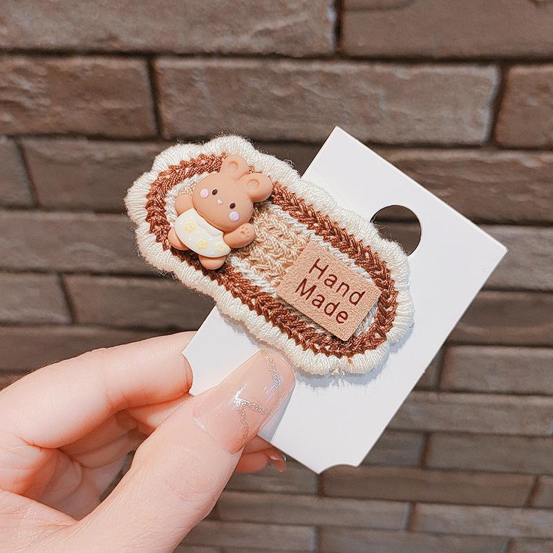 Curry Cute Knit Hairpin Bow