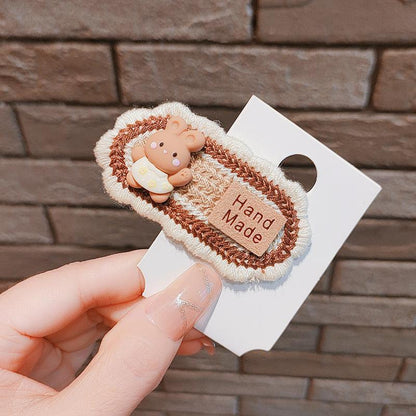 Curry Cute Knit Hairpin Bow