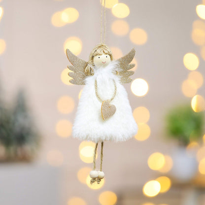 Love Plush Feather Angel Christmas Tree Ornaments