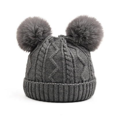 Children's Removable Wool Ball Warm Wool Knitted Cap