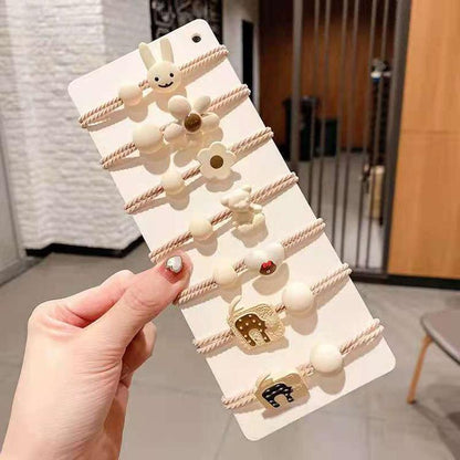 Bear Hair Ring Cartoon Hair Rope Set