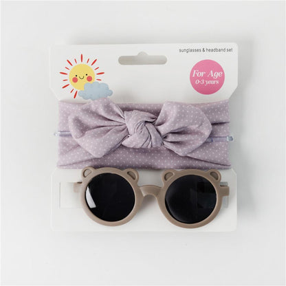 Children's Sunglasses Print Headband Two-Piece Set