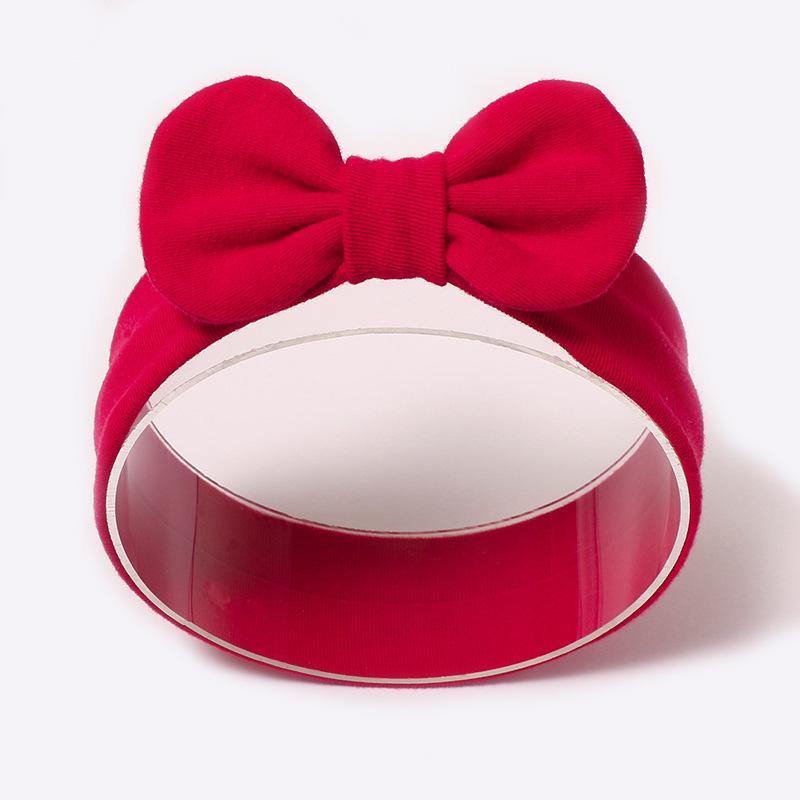 Baby Bow Headband Wave Dot Hair Band Solid Color