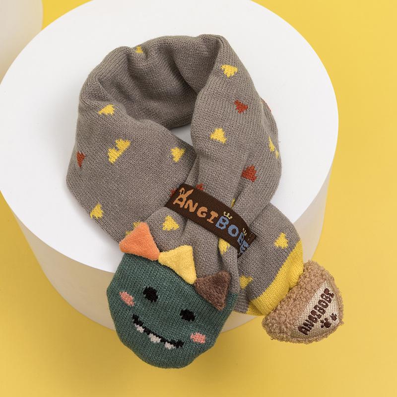 Cartoon Children's Warm Knit Hat Scarf