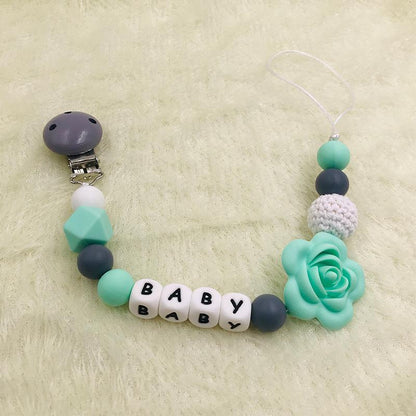 Baby Pacifier Clip Teether Toy Silicone Anti-drop Chain