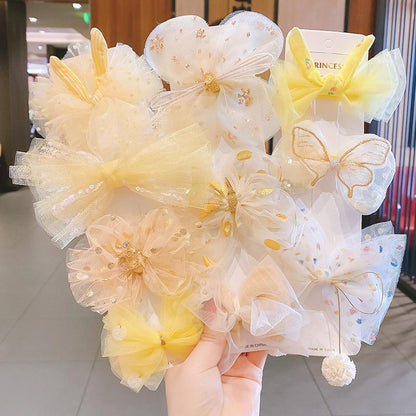 Mesh Bow Children's Hairpin 3pcs/set