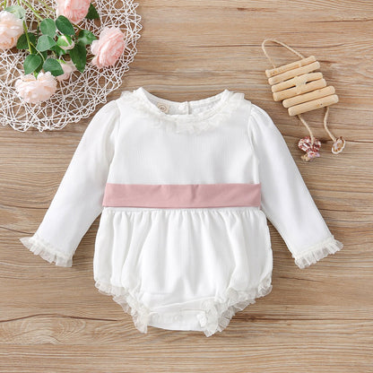 White mesh Collar Chiffon baby triangle