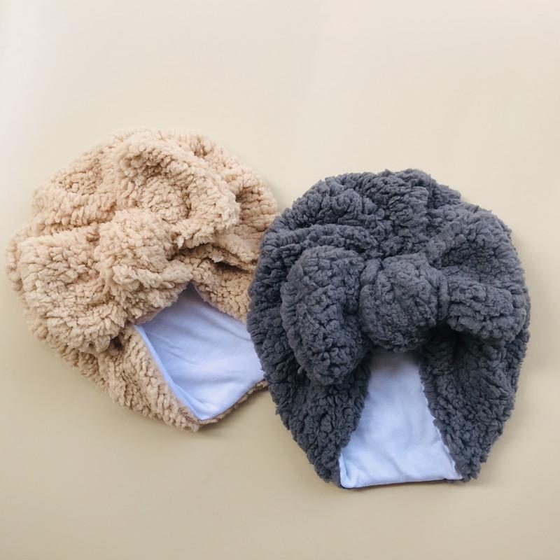 Children's Big Bow Winter Warm Baby Hat