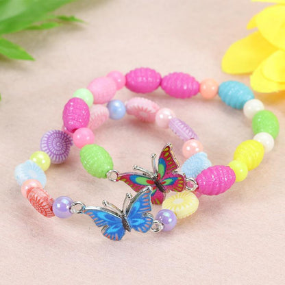 Children's Colorful Beaded Bracelet Colorful Butterfly Bracelet