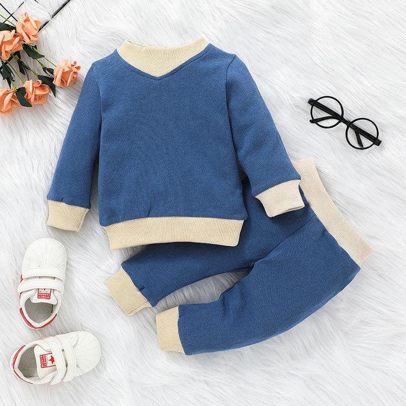 Children's Pullover Long Sleeve Pants Two-Piece Set