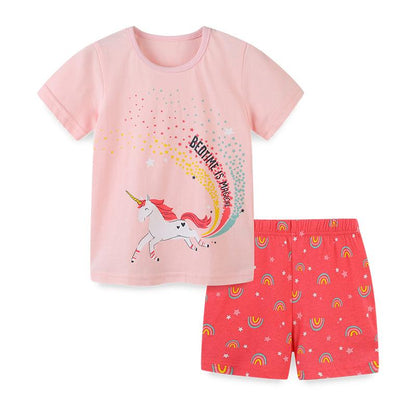 Children's suit short sleeved knitted suit
