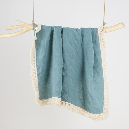 Children's Tassel Gauze Blanket Newborn Bath Towel Blanket