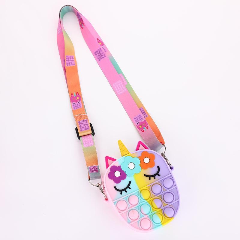 Silicone Bag Unicorn Backpack Decompression Toy