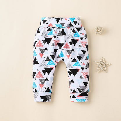 Baby Long Sleeve Jacket Pants Headscarf Three-piece Set