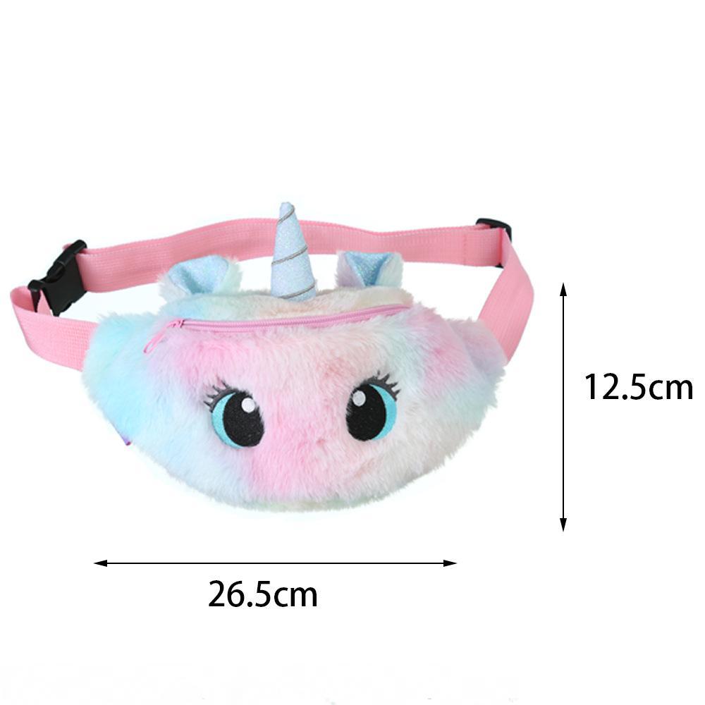 Unicorn Cartoon Plush Shoulder Bag | Purse For Girl