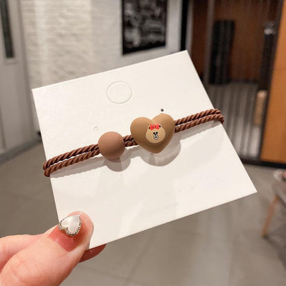 Bear Hair Ring Cartoon Hair Rope Set