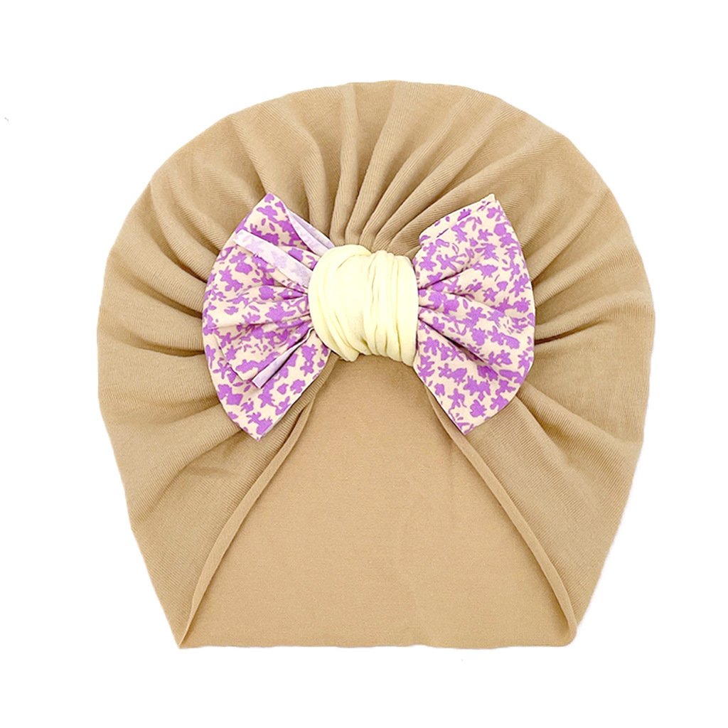 Cute Printed Bow Hat Children's Comfortable Warm Baby Hats